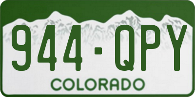 CO license plate 944QPY