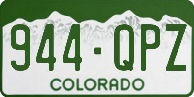 CO license plate 944QPZ