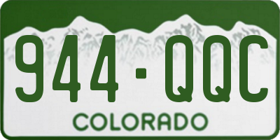 CO license plate 944QQC