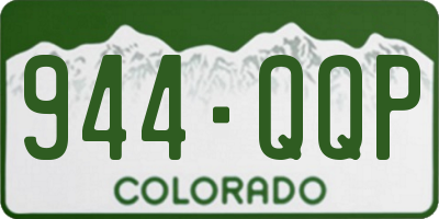 CO license plate 944QQP