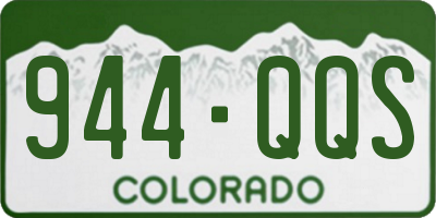 CO license plate 944QQS
