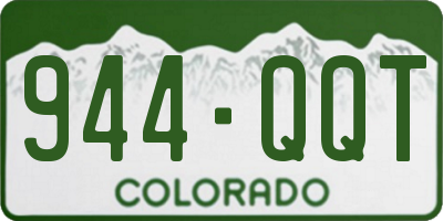 CO license plate 944QQT