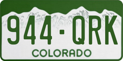 CO license plate 944QRK