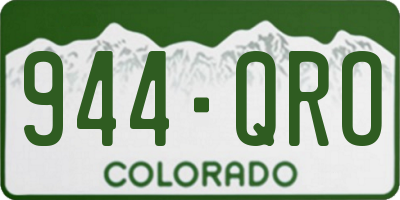 CO license plate 944QRO
