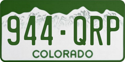 CO license plate 944QRP