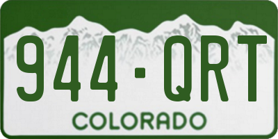 CO license plate 944QRT