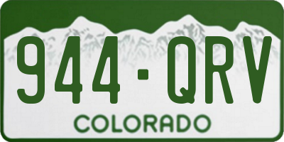 CO license plate 944QRV