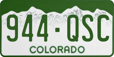 CO license plate 944QSC