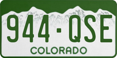 CO license plate 944QSE