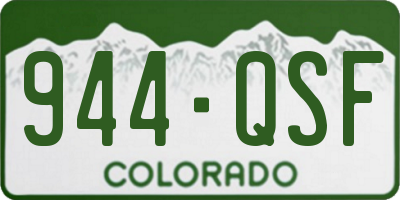 CO license plate 944QSF