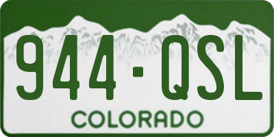 CO license plate 944QSL