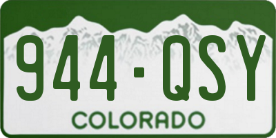 CO license plate 944QSY