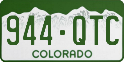CO license plate 944QTC