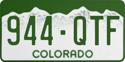 CO license plate 944QTF