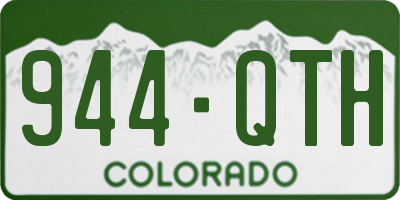 CO license plate 944QTH