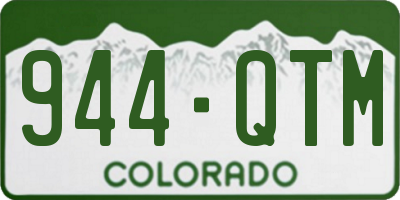 CO license plate 944QTM