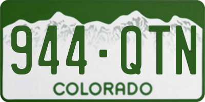 CO license plate 944QTN