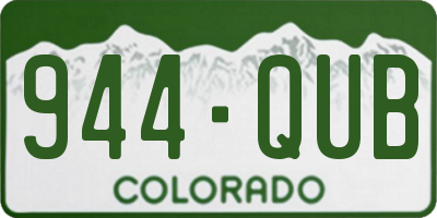 CO license plate 944QUB