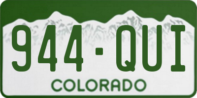 CO license plate 944QUI