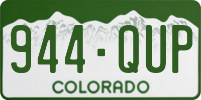 CO license plate 944QUP
