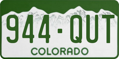 CO license plate 944QUT