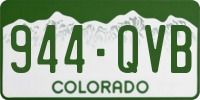 CO license plate 944QVB