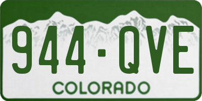 CO license plate 944QVE