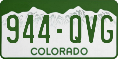 CO license plate 944QVG