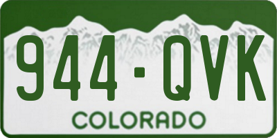 CO license plate 944QVK