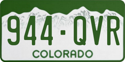CO license plate 944QVR
