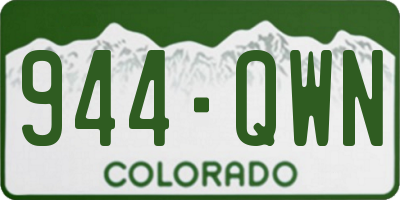 CO license plate 944QWN