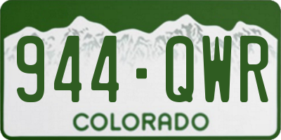 CO license plate 944QWR