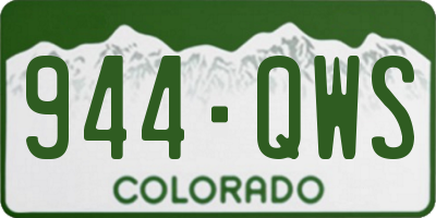 CO license plate 944QWS