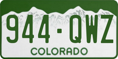 CO license plate 944QWZ