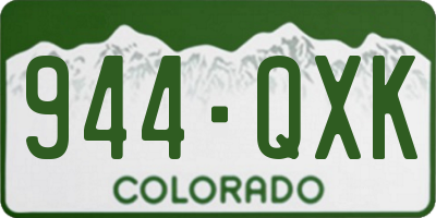 CO license plate 944QXK