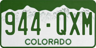 CO license plate 944QXM