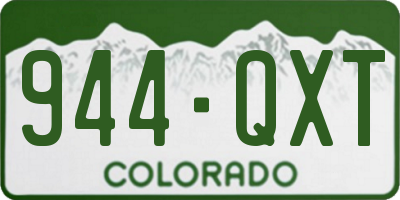 CO license plate 944QXT