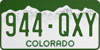CO license plate 944QXY
