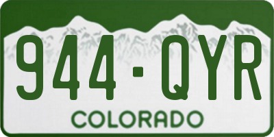 CO license plate 944QYR