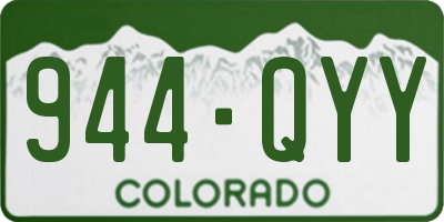 CO license plate 944QYY