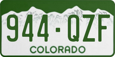 CO license plate 944QZF