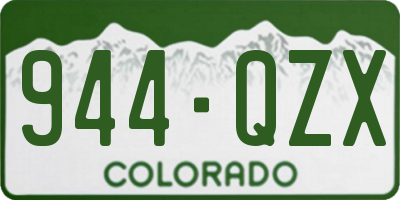 CO license plate 944QZX