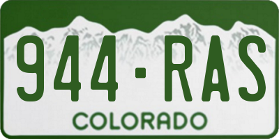 CO license plate 944RAS