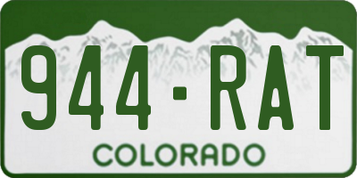 CO license plate 944RAT