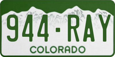 CO license plate 944RAY