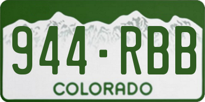 CO license plate 944RBB