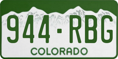 CO license plate 944RBG