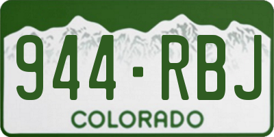CO license plate 944RBJ
