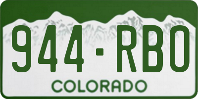 CO license plate 944RBO