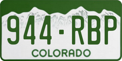CO license plate 944RBP